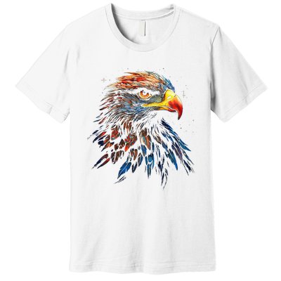 Eagle Art Fantasy Animal Colorful Graphic Bird Eagle Premium T-Shirt