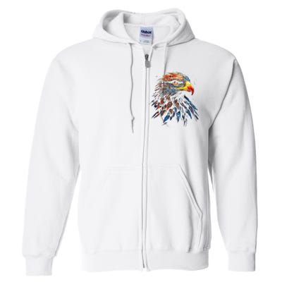 Eagle Art Fantasy Animal Colorful Graphic Bird Eagle Full Zip Hoodie