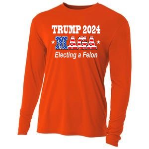 Electing A Felon Trump 2024 Cooling Performance Long Sleeve Crew