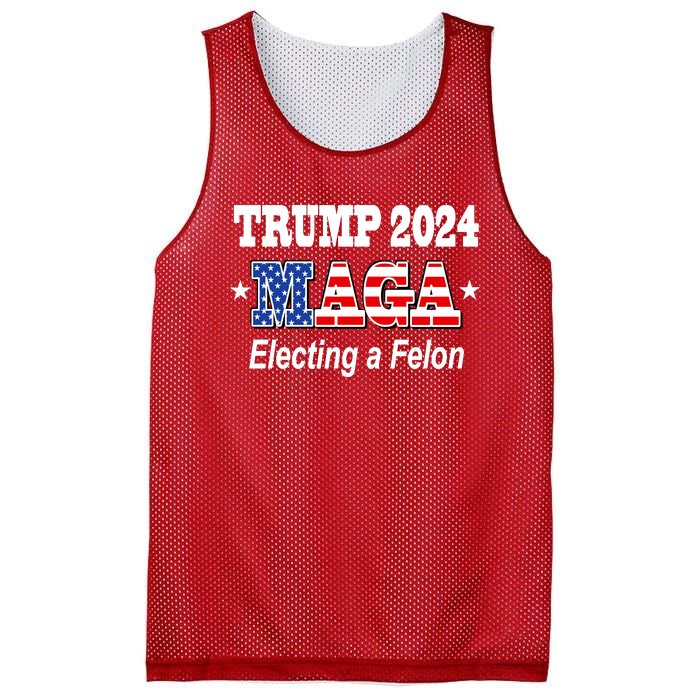 Electing A Felon Trump 2024 Mesh Reversible Basketball Jersey Tank