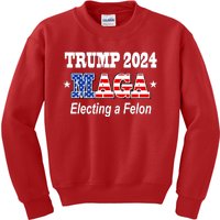 Electing A Felon Trump 2024 Kids Sweatshirt