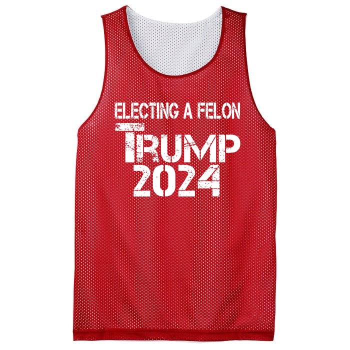 Electing A Felon Trump 2024 Mesh Reversible Basketball Jersey Tank