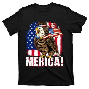 Eagle American Flag USA Flag Mullet Eagle 4th Of July Merica T-Shirt