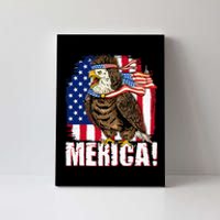 Eagle American Flag USA Flag Mullet Eagle 4th Of July Merica Canvas