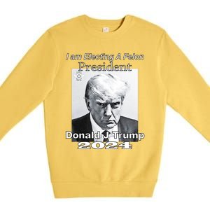 Electing A Felon President Donald J Trump Premium Crewneck Sweatshirt