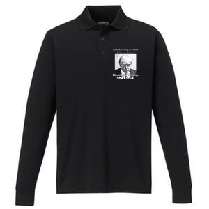 Electing A Felon President Donald J Trump Performance Long Sleeve Polo