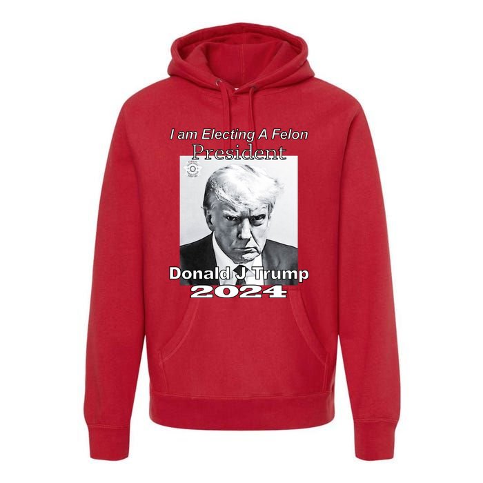 Electing A Felon President Donald J Trump Premium Hoodie