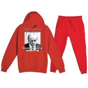 Electing A Felon President Donald J Trump Premium Hooded Sweatsuit Set