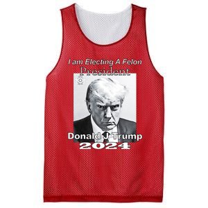 Electing A Felon President Donald J Trump Mesh Reversible Basketball Jersey Tank