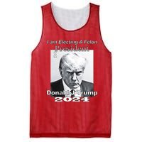 Electing A Felon President Donald J Trump Mesh Reversible Basketball Jersey Tank