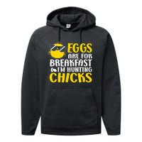 Eggs are for breakfast i´m hunting chicks, Easter Performance Fleece Hoodie