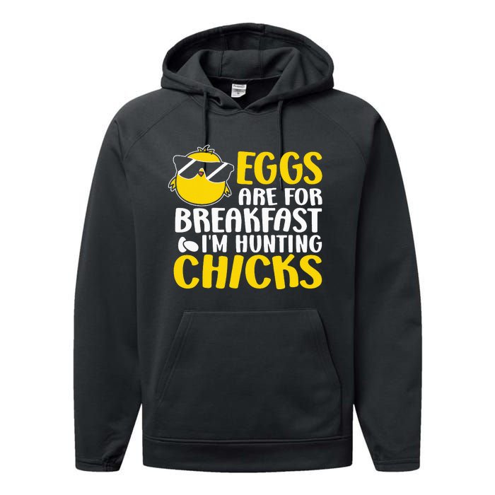 Eggs are for breakfast i´m hunting chicks, Easter Performance Fleece Hoodie