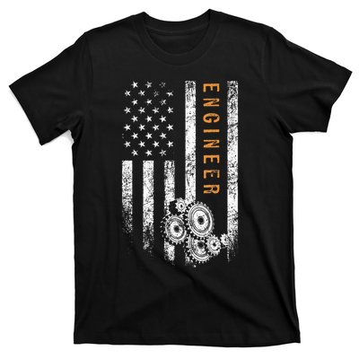 Engineer American Flag Design Engineering T-Shirt