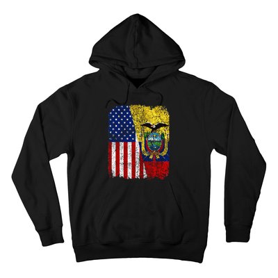 Ecuadorian American Flag Half USA Ecuador Root Proud Hoodie