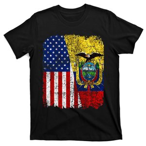 Ecuadorian American Flag Half USA Ecuador Root Proud T-Shirt