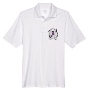 Epilepsy Awareness For Epilepsy Warrior Purple Ribbon Neurodiversity Men's Origin Performance Pique Polo