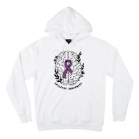 Epilepsy Awareness For Epilepsy Warrior Purple Ribbon Neurodiversity Hoodie