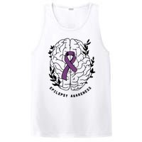 Epilepsy Awareness For Epilepsy Warrior Purple Ribbon Neurodiversity PosiCharge Competitor Tank