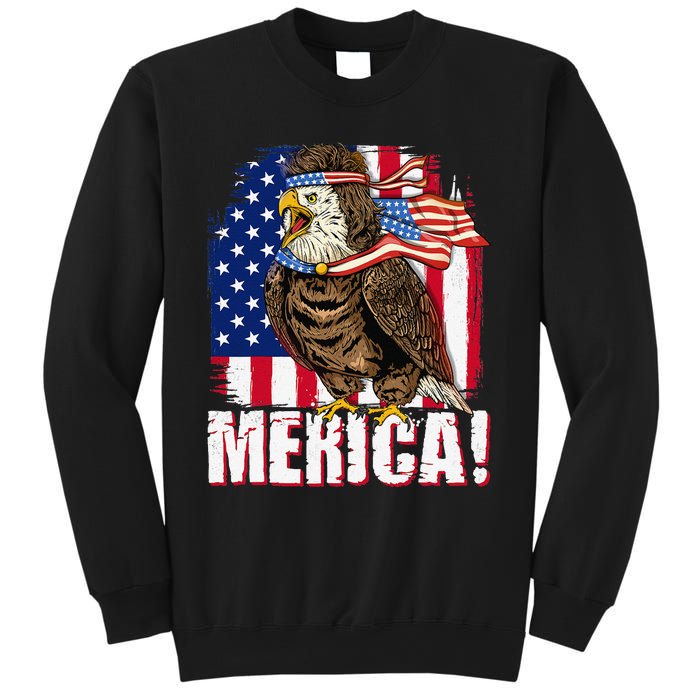 Eagle American Flag USA Flag Mullet Eagle 4th of July Merica Sweatshirt