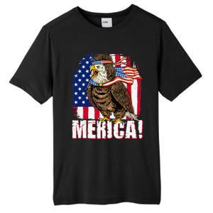 Eagle American Flag USA Flag Mullet Eagle 4th of July Merica Tall Fusion ChromaSoft Performance T-Shirt