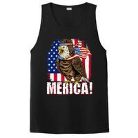 Eagle American Flag USA Flag Mullet Eagle 4th of July Merica PosiCharge Competitor Tank