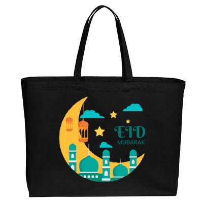 Eid Alfunny Giftfitr Muslim Islam Ramadan Eid Mubarak Gift Cotton Canvas Jumbo Tote