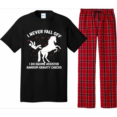 Equine Assisted Gravity Checks Funny Horse Gift Pajama Set