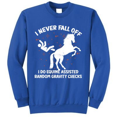 Equine Assisted Gravity Checks Funny Horse Gift Sweatshirt