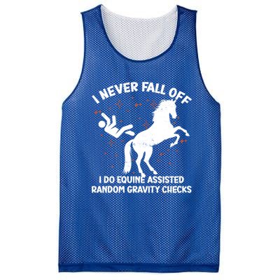 Equine Assisted Gravity Checks Funny Horse Gift Mesh Reversible Basketball Jersey Tank