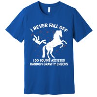 Equine Assisted Gravity Checks Funny Horse Gift Premium T-Shirt