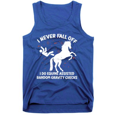 Equine Assisted Gravity Checks Funny Horse Gift Tank Top