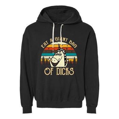 Eat A Giant Bag Of Dicks Unicorn Garment-Dyed Fleece Hoodie