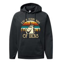 Eat A Giant Bag Of Dicks Unicorn Performance Fleece Hoodie