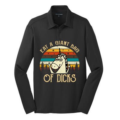 Eat A Giant Bag Of Dicks Unicorn Silk Touch Performance Long Sleeve Polo