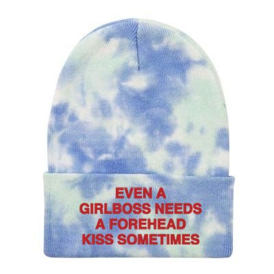 Even A Girlboss Needs A Kiss Sometimes Tie Dye 12in Knit Beanie