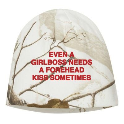 Even A Girlboss Needs A Kiss Sometimes Kati - Camo Knit Beanie