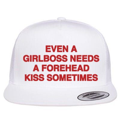 Even A Girlboss Needs A Kiss Sometimes Flat Bill Trucker Hat