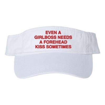 Even A Girlboss Needs A Kiss Sometimes Valucap Bio-Washed Visor