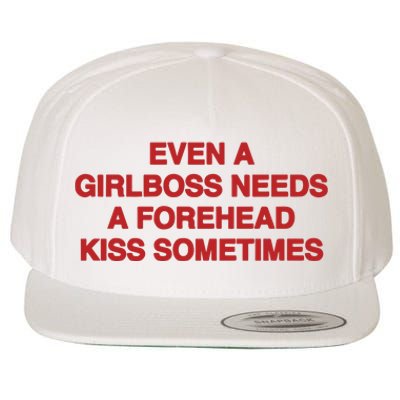 Even A Girlboss Needs A Kiss Sometimes Wool Snapback Cap