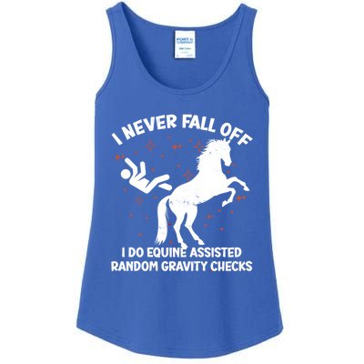 Equine Assisted Gravity Checks Funny Horse Gift Ladies Essential Tank