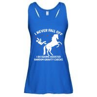 Equine Assisted Gravity Checks Funny Horse Gift Ladies Essential Flowy Tank