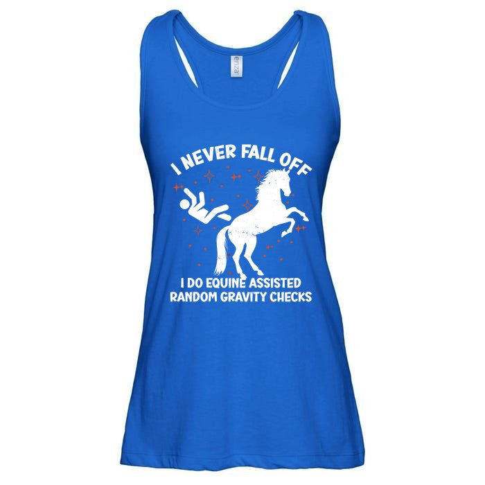 Equine Assisted Gravity Checks Funny Horse Gift Ladies Essential Flowy Tank