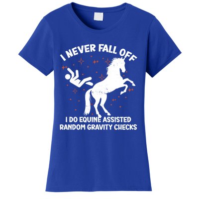 Equine Assisted Gravity Checks Funny Horse Gift Women's T-Shirt