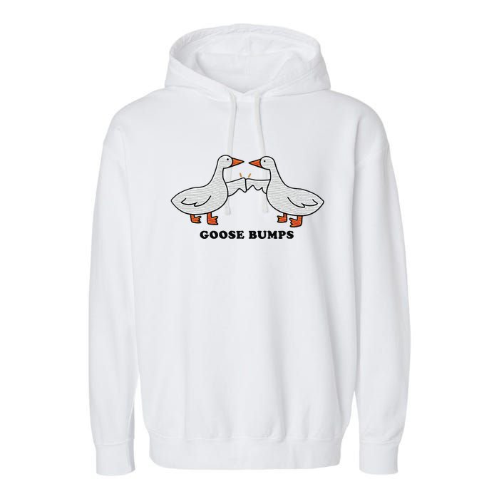 Embroidered Animal Goose Bumps Garment-Dyed Fleece Hoodie