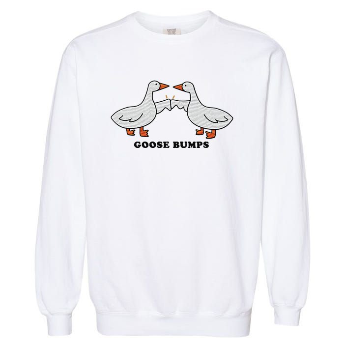 Embroidered Animal Goose Bumps Garment-Dyed Sweatshirt