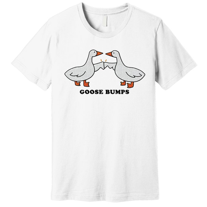 Embroidered Animal Goose Bumps Premium T-Shirt