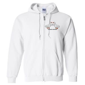 Embroidered Animal Goose Bumps Full Zip Hoodie