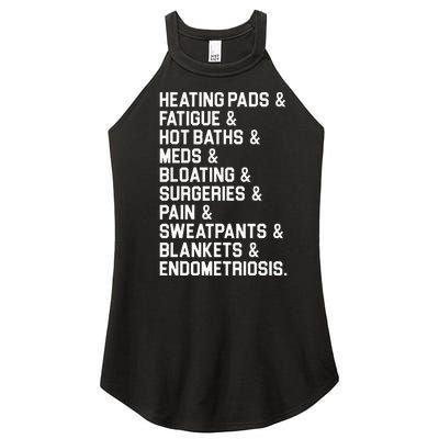 Endometriosis Awareness Gift heating pads pain Adenomyosis Women’s Perfect Tri Rocker Tank