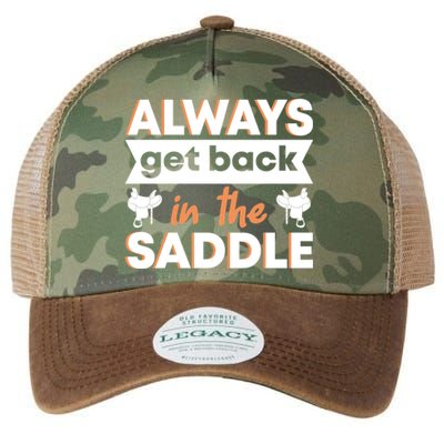 Equestrian Always Get Back In The Saddle Horse Riding Gift Legacy Tie Dye Trucker Hat