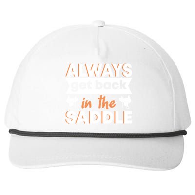 Equestrian Always Get Back In The Saddle Horse Riding Gift Snapback Five-Panel Rope Hat